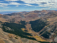 Looking down onto Webster Pass Looking down onto Webster Pass